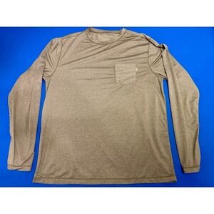 Vuori Mens Crewneck Long Sleeve Tradewind Performance Pocket Shirt Olive Size XL